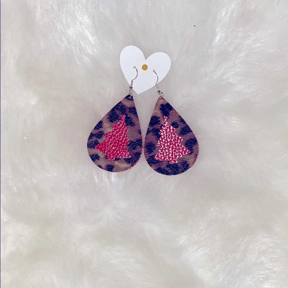 Faux leather earrings